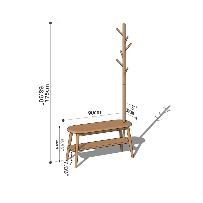 Handcrafted Bar Stool in Rich Natural Brown and Cherry Wood Finish - Black Walnut Accents hykmq-742