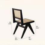 Stylish Ash Wood & Rattan Weave Chair – Modern Elegance for Your Home hlxl-4402
