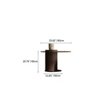 Modern Tempered Glass Tea Table with Sleek Design and Unique Storage fkb-4368