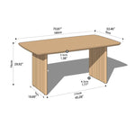 Elegant Natural Wood Table - Cherry Wood & Red Oak Finishes Available hykmq-798