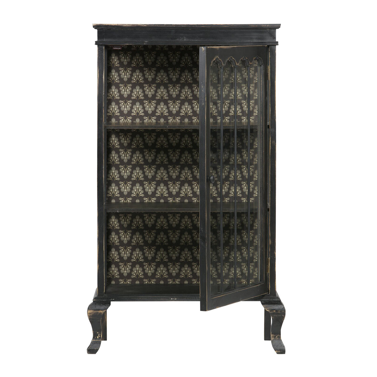 Elegant Display Cabinet with Pine-and-Glass Design for Stylish Home Decor fcwz-2365