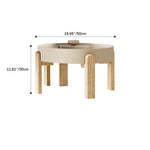 Contemporary Ash Wood Tea Table Set for Modern Living Rooms fif-4506