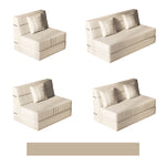 Modern Leathaire Sofa in Orange, Beige, and Light Blue for Stylish Living Rooms fsq-1423