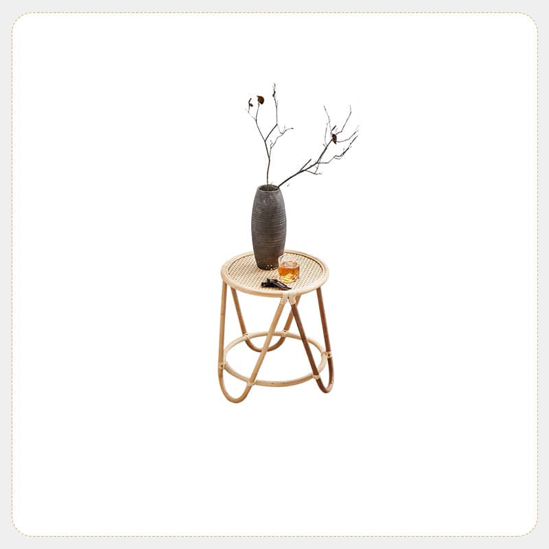 Natural Wood Finish Rattan Tea Table - Elegant & Timeless Design tzm-549
