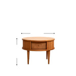 Stunning Natural Wood Tea Table | Cherry & Oak Wood with Copper Accents fyx-870