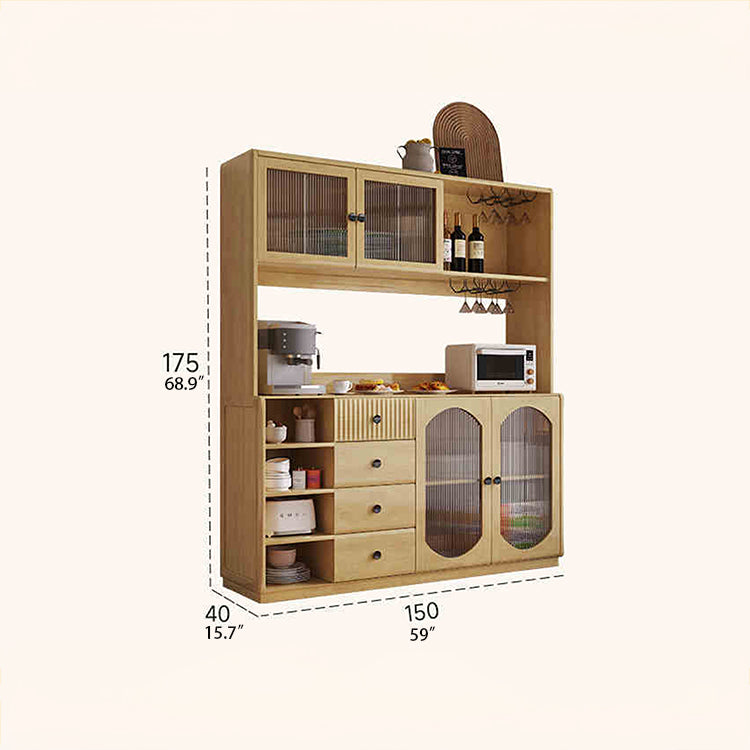 Modern Glass Display Cabinet with Storage for Kitchen and Dining Room hlxl-4401