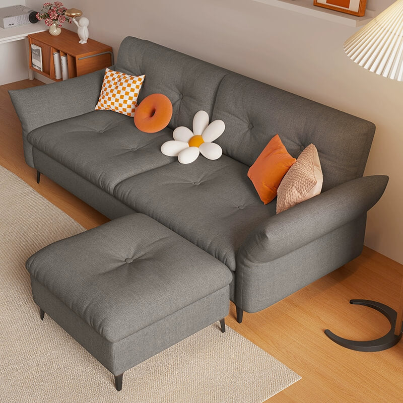 Modern Light Gray Sofa with Dark Pine Fabric - Stylish and Comfortable Seating mr-163