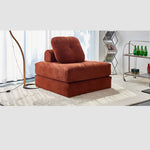 Cozy Down-Filled Corduroy Sofa in Beige, Red, and Green fwlp-938