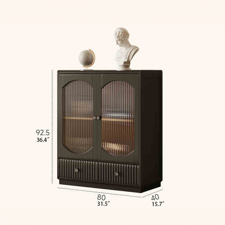 Sleek Multi-Layer Glass & Aluminum Cabinet for Modern Interiors hlxl-4414