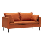 Stylish Mint Green & Dark Blue Sofa with Techno Fabric for Modern Living Rooms qm-5