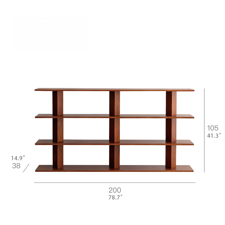 Sleek Ash Wood Storage Rack - Multi-layer Board Shelving for Modern Spaces hms-4066