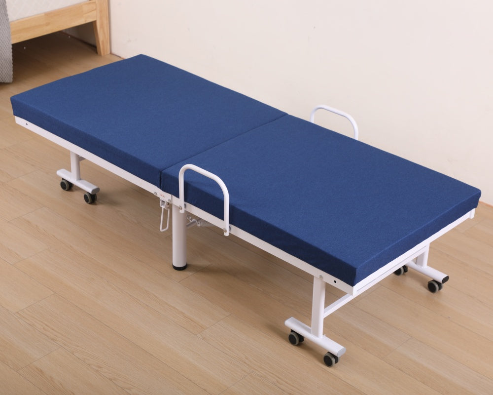 Premium Comfort Mattress: Luxurious Grey/White/Blue Options with Natural Bamboo Charcoal, Coconut Palm, Cotton, and Linen Layers fcsnm-1550