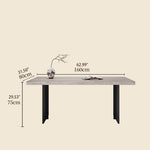 Durable Sintered Stone Aluminum Alloy Table - Sleek & Modern Design fjx-2689