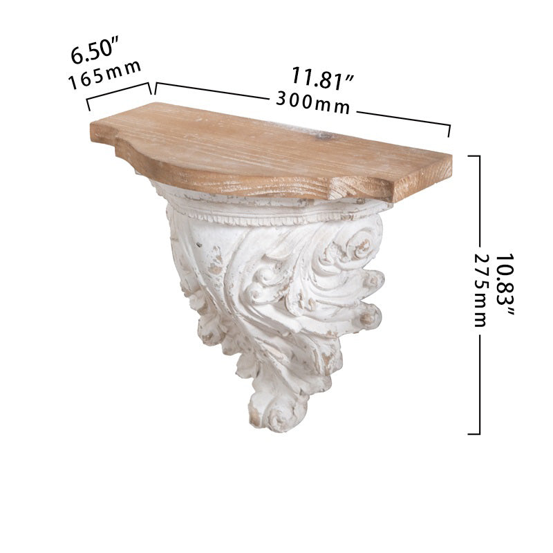 Decorative Chinese Fir Storage Rack - Stylish Wood Wall Shelf for Elegant Home Decor fczym-2340