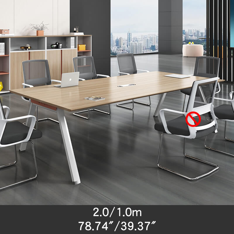 Stylish Brown & White Particle Board Table - Modern Design for Home & Office qs-151