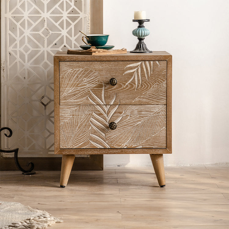 Elegant Chinese Fir Cabinet with Leaf Design – Stylish Storage Solution for Modern Homes hdst-4220