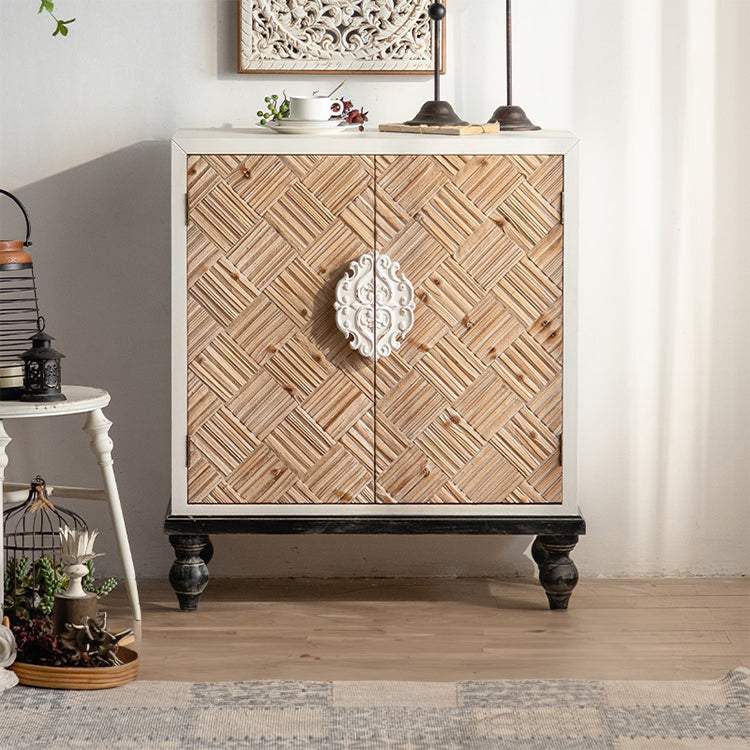 Stylish Chinese Fir Cabinet with Intricate Pattern Design for Elegant Living Spaces hdst-4304