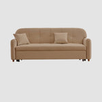 Elegant Beige-Green Khaki Pine Wood Suede Sofa - Luxurious Comfort for Your Living Space fwlp-940