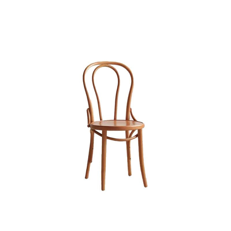 Elegant Light Brown Beech Wood Chair with Rattan Design fyx-888