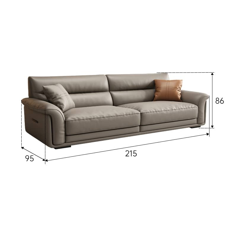 Contemporary Multi-Color Sofa with Leather and Pine Wood Accents hzh-1370