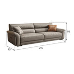 Contemporary Multi-Color Sofa with Leather and Pine Wood Accents hzh-1370