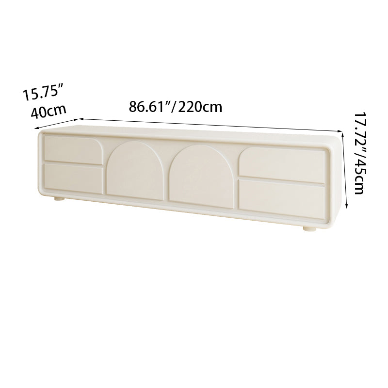 Modern White TV Cabinet with Sleek Minimalist Design for Stylish Living Rooms hsj-2260