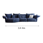 Luxurious Blue & White Pine Velvet Flannel Sofa - Perfect Blend of Style and Comfort yw-225