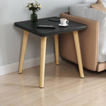 Elegant Solid Wood Tea Table – Modern White, Natural, & Black Design fxjc-919