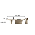 Modern Minimalist Tea Table - Stylish Density Board Coffee Table for Living Room Decor fkb-4362