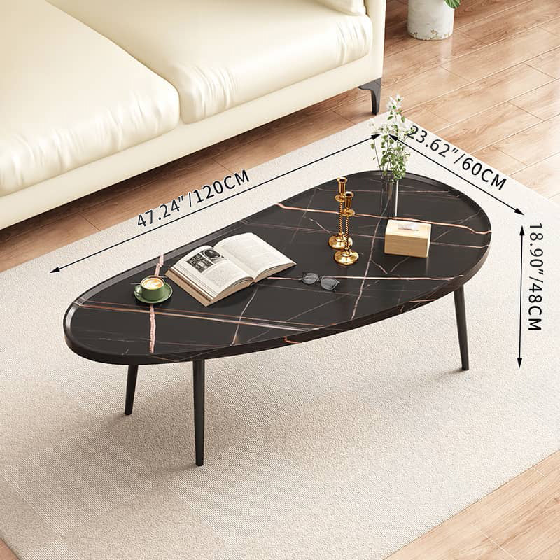 Modern Elegant Tea Table in Brown, Black, White, and Natural Finishes - Perfect for Any Decor! fxjc-912
