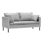 Stylish Mint Green & Dark Blue Sofa with Techno Fabric for Modern Living Rooms qm-5