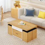 Modern Multi-layer Board Tea Table with Synthetic Leather Seating - Perfect for Elegant Dining Spaces fcx-2590