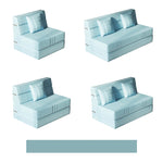 Modern Leathaire Sofa in Orange, Beige, and Light Blue for Stylish Living Rooms fsq-1423