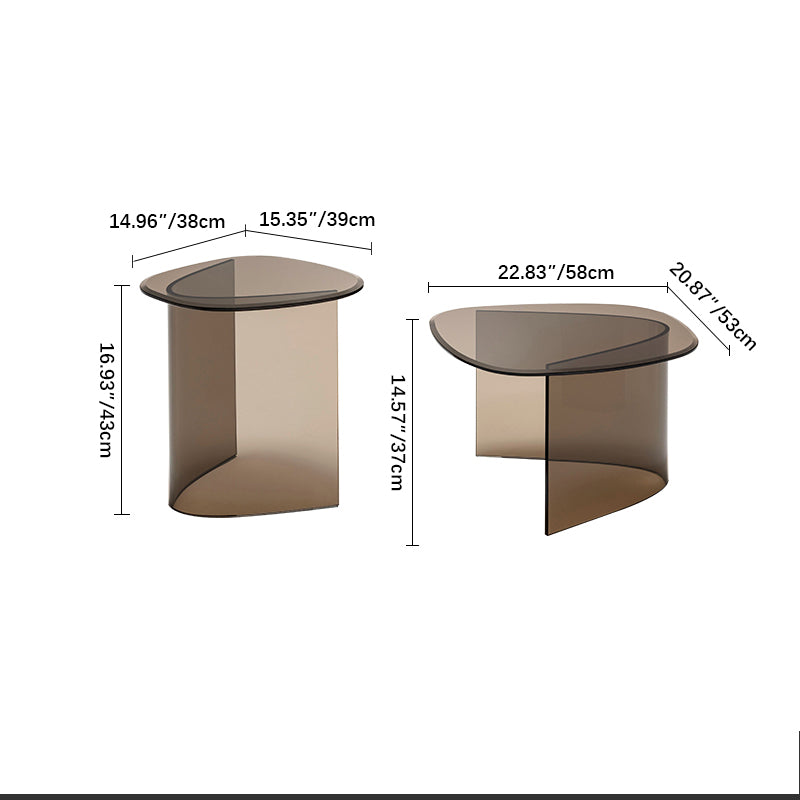 Elegant Tempered Glass Tea Table - Modern Style Accent Furniture for Your Living Room fif-4507