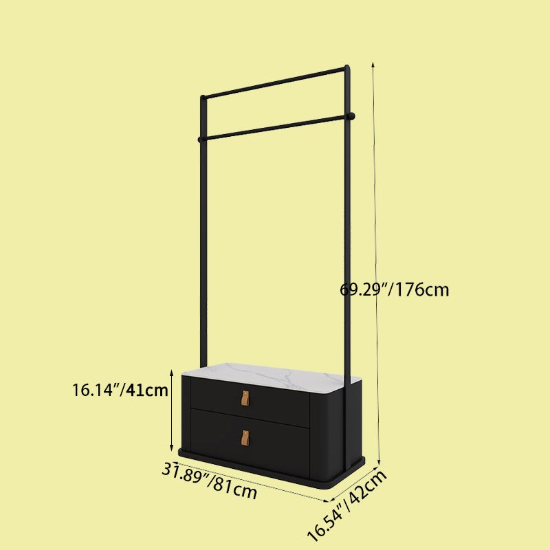Stylish Coat Hanger with Sintered Stone Base - Elegant Home Organizing Solution hsj-2268