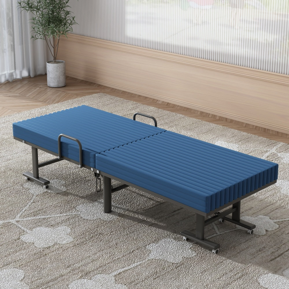 Ultra-Comfort Dark Grey Latex Mattress with Bamboo Charcoal & Coconut Palm Layers - Available in Black, Brown, and Blue fcsnm-1551