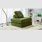 Cozy Down-Filled Corduroy Sofa in Beige, Red, and Green fwlp-938