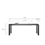 Elegant Black Matte Table with Stunning White Marble Top fxj-679