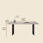 Durable Sintered Stone Aluminum Alloy Table - Sleek & Modern Design fjx-2689