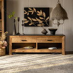Spacious Rustic Cabinet in Chinese Fir and Density Board - Perfect for Stylish Storage hdst-4229
