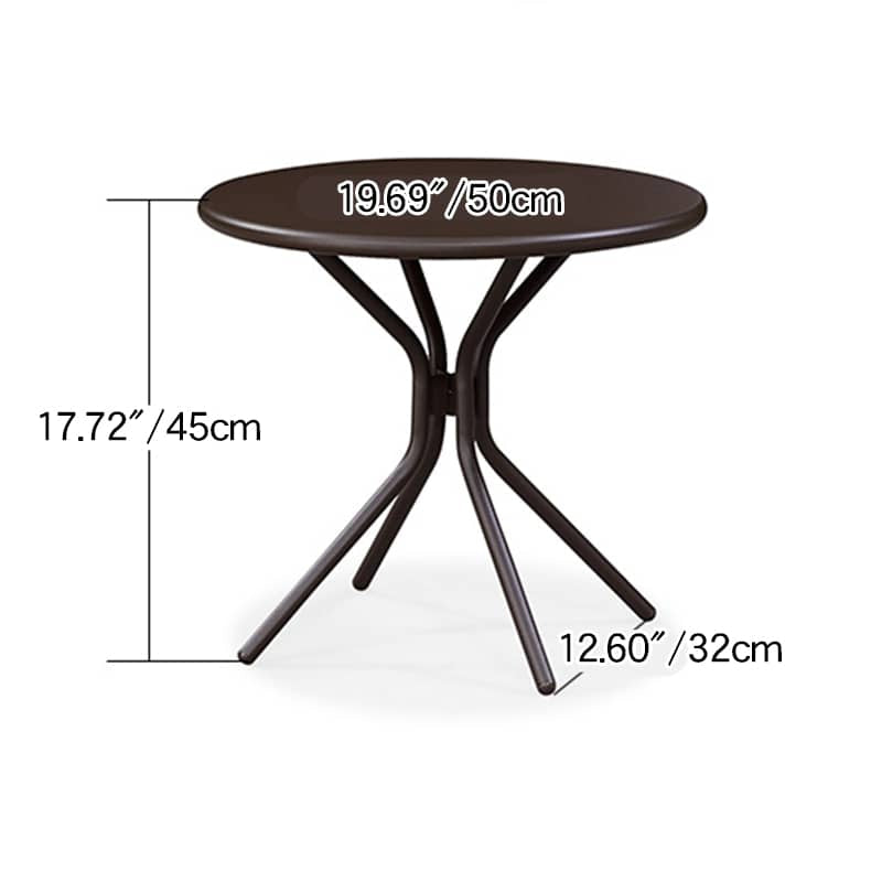 Stylish Modern Table with Black Glass Top and Durable Brown Steel Frame zy-268