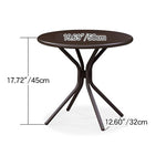 Stylish Modern Table with Black Glass Top and Durable Brown Steel Frame zy-268