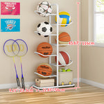 Multi-Tier Metal Sports Storage Rack for Balls & Equipment Organization hsen-2027