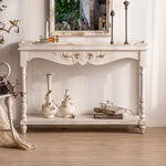 Vintage Style Chinese Fir Storage Rack with Glass Detailing - Elegant Home Decor hdst-4316