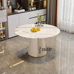 Luxurious Sintered Stone Dining Table with Chic Faux Leather Finish fel-1971