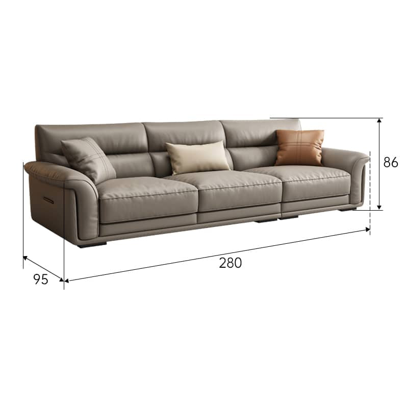 Contemporary Multi-Color Sofa with Leather and Pine Wood Accents hzh-1370