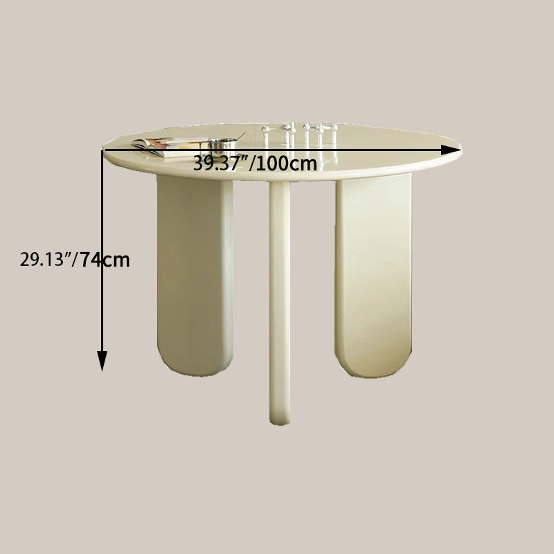Modern Round Dining Table with Elegant Gloss Finish for Stylish Spaces hsj-2249