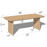 Elegant Natural Wood Table - Cherry Wood & Red Oak Finishes Available hykmq-798