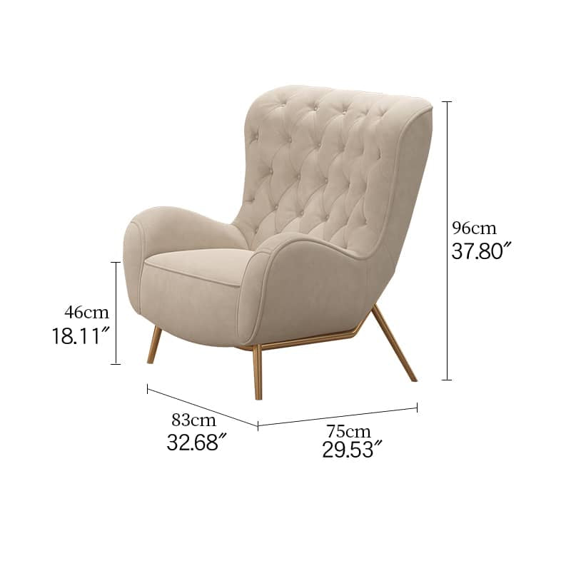 Elegant Pink Velvet Tufted Chair with Solid Wood Legs - Perfect for Modern Living Rooms hgl-4344