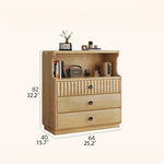 Modern Black Wood Cabinet Set with Elegant Storage Design hlxl-4412
